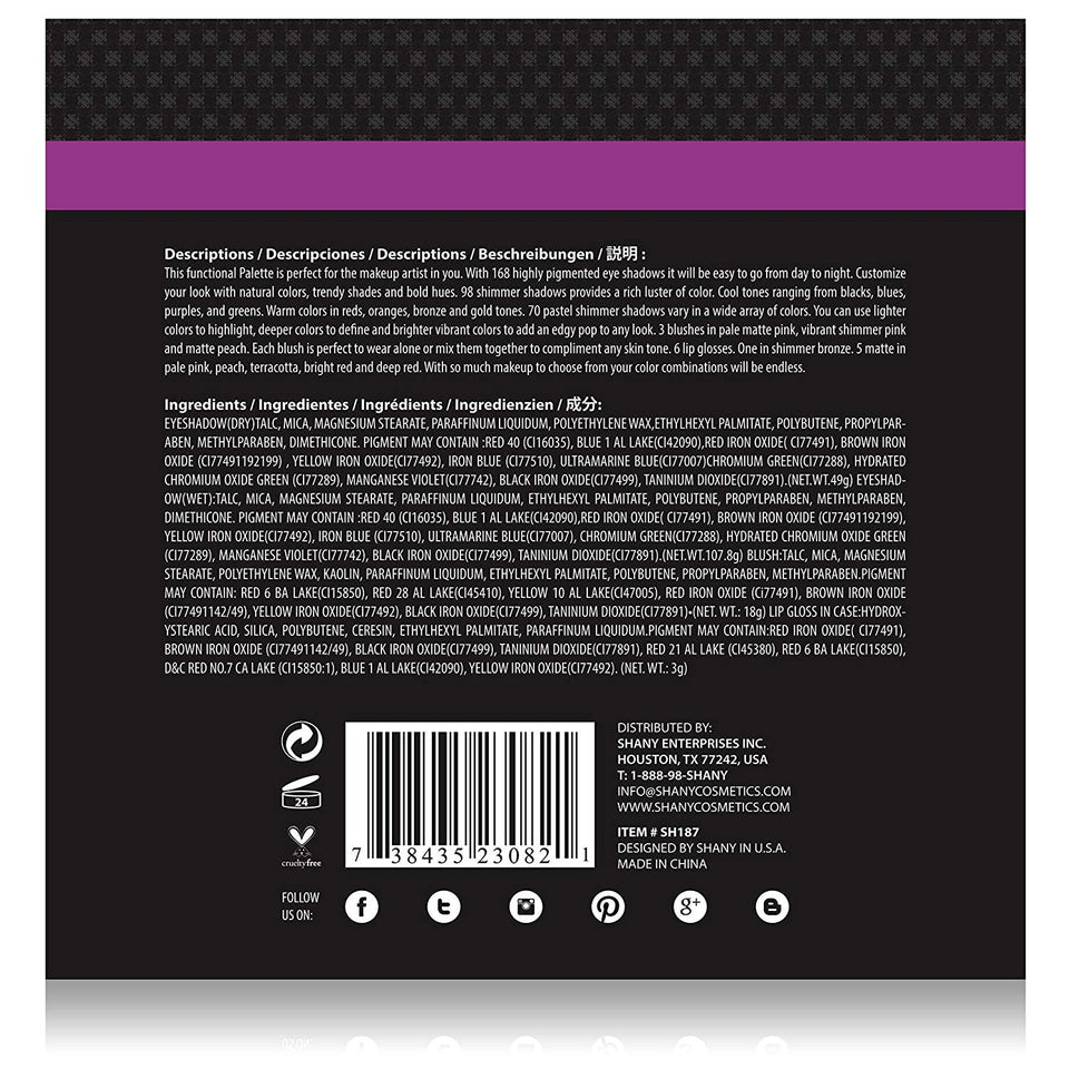 Shany Kit de maquillaje todo en uno, combinación de colores definitiva, nueva edición