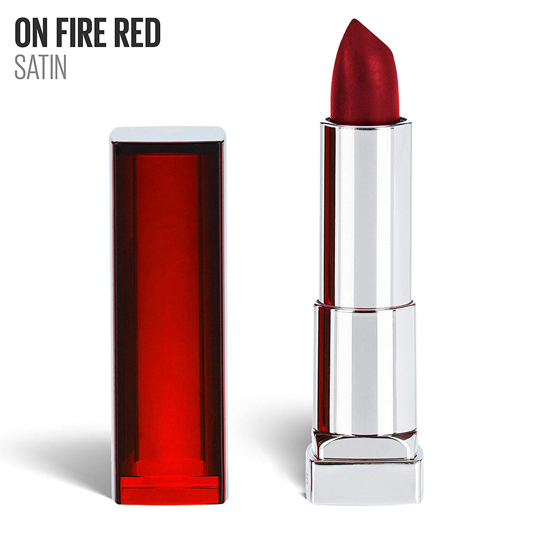 Maybelline Color Sens Vivids Lápiz Labial, color On Fire Red